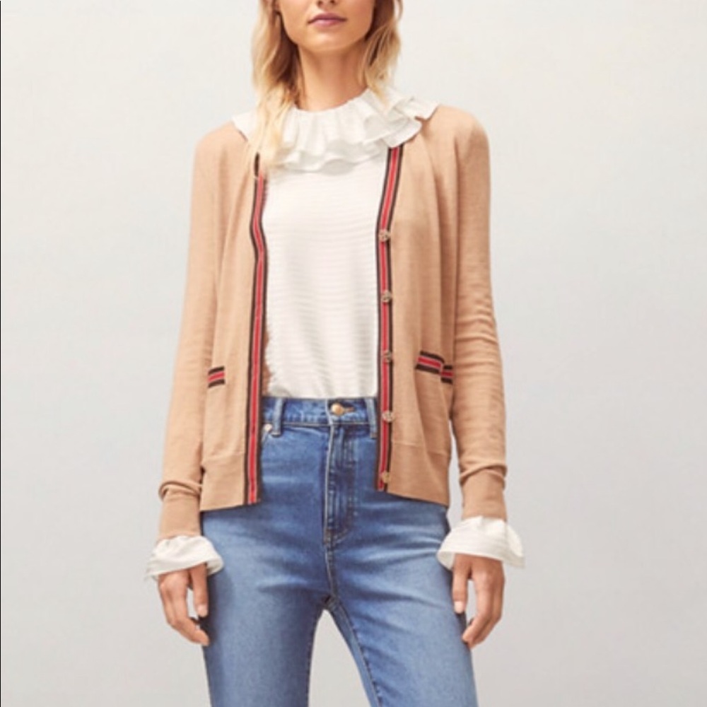 Tory Burch Navy & White Cardigan
